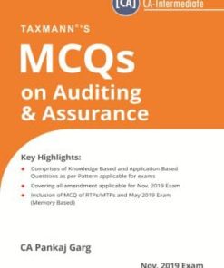 Taxmann's MCQs on Auditing & Assurance - New Syllabus by Pankaj Garg - (CA-Intermediate) - For Nov 2019 Exams