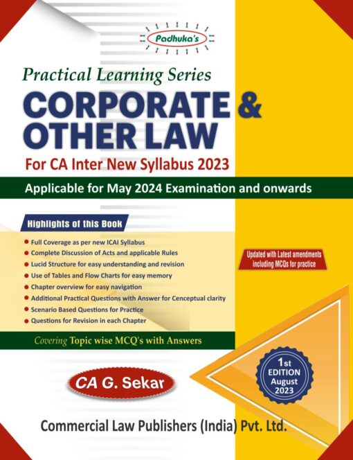 Commercial's Practical Learning Series - Corporate & Other Law by G. Sekar for May 2024