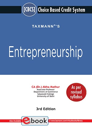 Taxmann's Entrepreneurship by Abha Mathur for CBCS - 3rd Edition March 2021