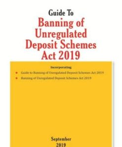 Taxmann's Guide To Banning of Unregulated Deposit Schemes Act 2019 - Edition September 2019