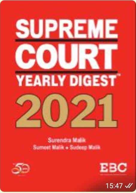 EBC's Supreme Court Yearly Digest 2021 by Surendra Malik - Edition 2022