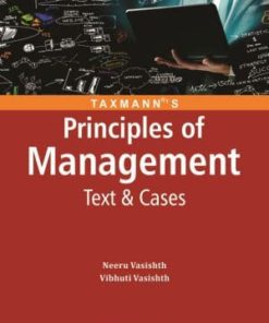 Taxmann's Principles of Management Text and Cases by Neeru Vasishth - 5th Edition May 2019