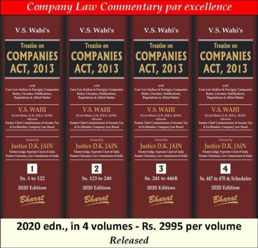 Bharat's Treatise on Companies Act, 2013 by V.S. Wahi - 1st Edition January 2020