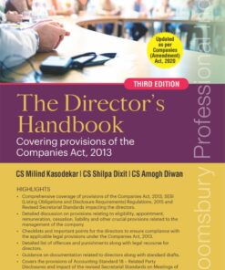 Bloomsbury’s The Director’s Handbook by CS Milind Kasodekar, CS Shilpa Dixit and CS Amogh Diwan - 3rd Edition 2022