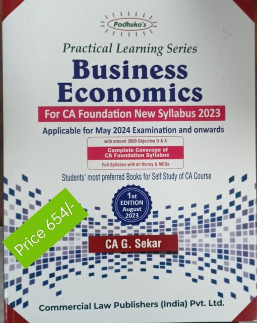 Commercial's Practical Learning Series - Business Economics by G. Sekar for May 2024