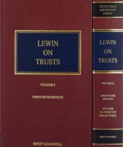 Sweet & Maxwell's Lewin on Trusts - South Asian Reprint of 20th Edition
