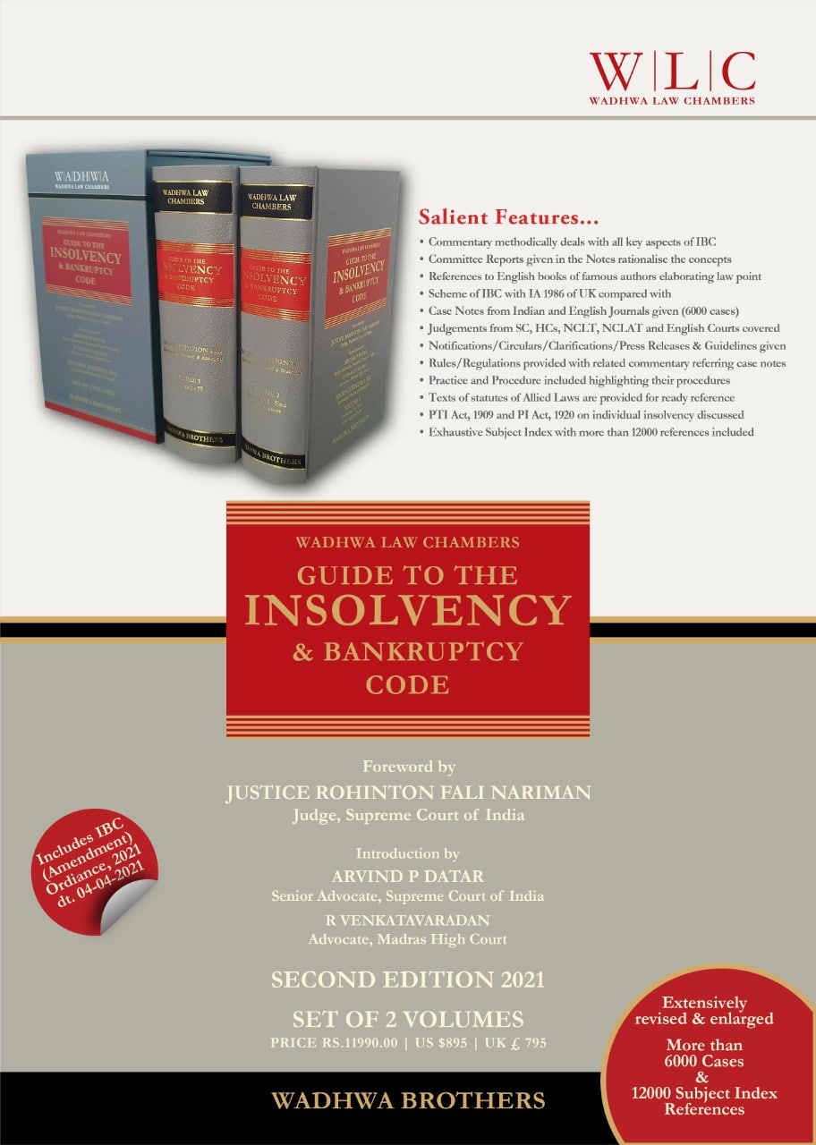 (2　Insolvency　Guide　Code　Law　With　Volumes)　the　to　Wadhwa　Bankruptcy　Procedures　by　Chambers