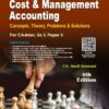 Bharat's Cost and Management Accounting by CA. Sunil Keswani for Nov 2022 Exam