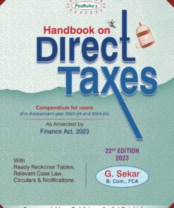 Commercial's Handbook on Direct Taxes for Assessment Year 2023-24 and 2024-25 by G Sekar