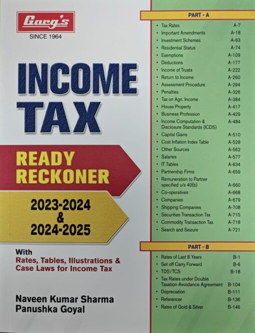 Garg's Income Tax Ready Reckoner for Assessment Year 2023-2024 & 2024-2025
