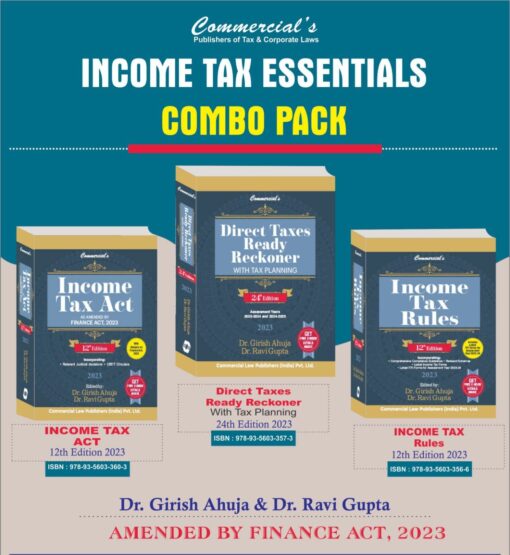 Commercial's ESSENTIALS COMBO | Direct Tax Laws | Income Tax Act, Income Tax Rules & Direct Taxes Ready Reckoner | Set of 3 Books