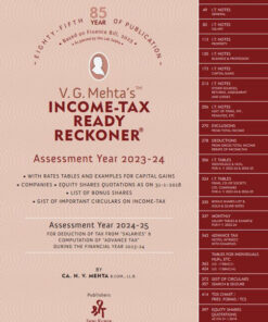 VG Mehta's Income Tax Ready Reckoner by NV Mehta - Assessment Year 2023-2024