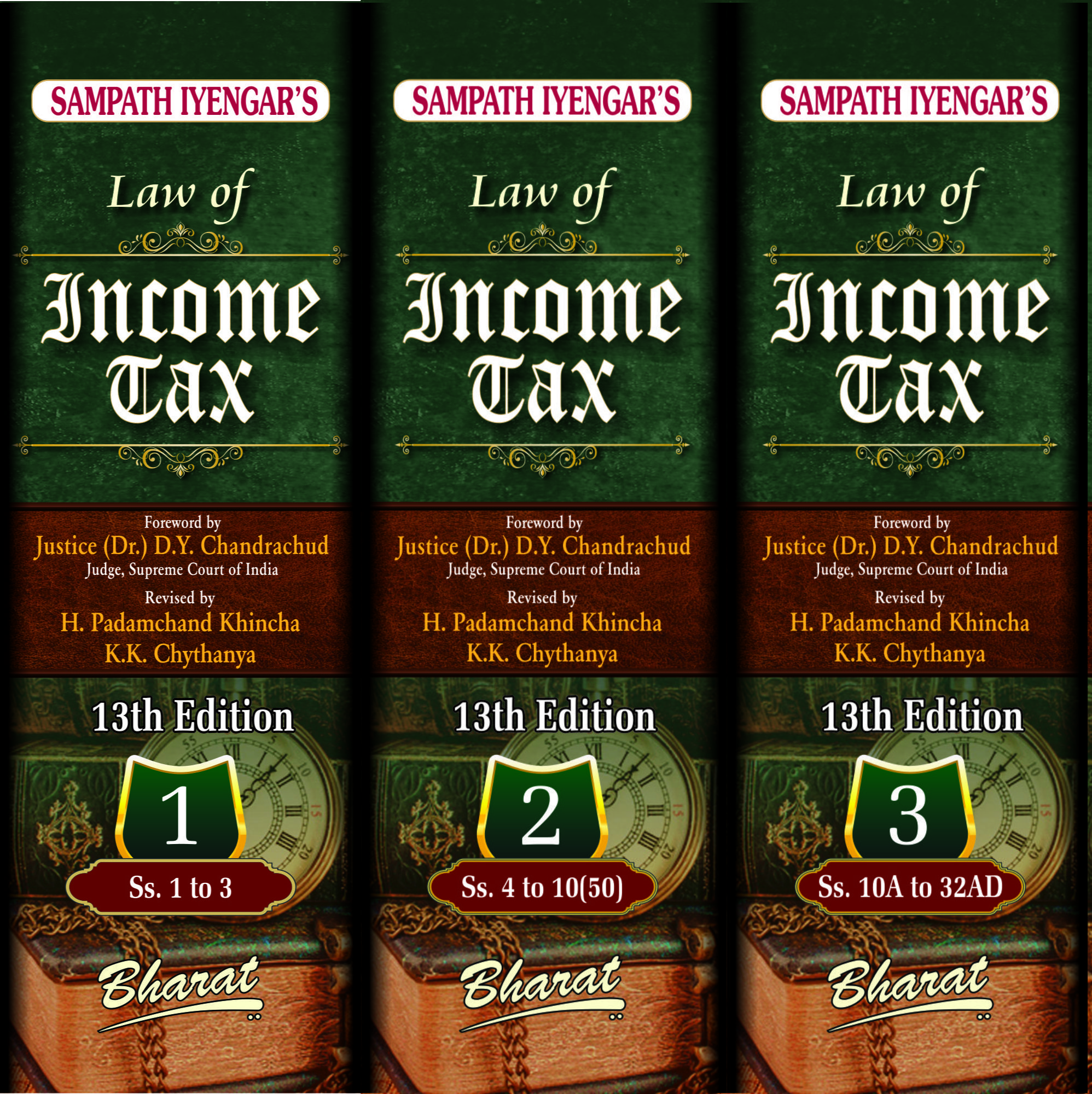 Bharats Law of Income Tax Volume 1 to 3 By Sampath Iyengar 13th Edition 2022