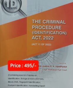 Sweet & Soft's The Criminal Procedure (Identification) Act, 2022 by Tripathi - Edition 2022