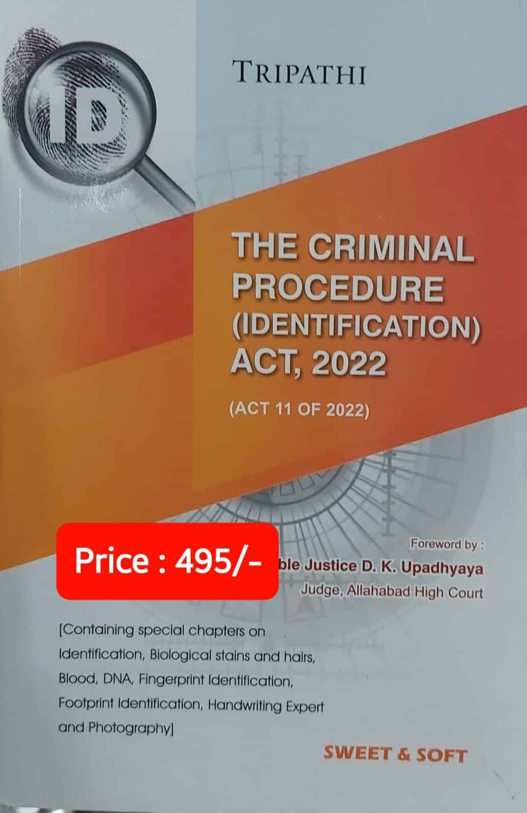 The Criminal Procedure Identification Act 2022 By Tripathi Edition