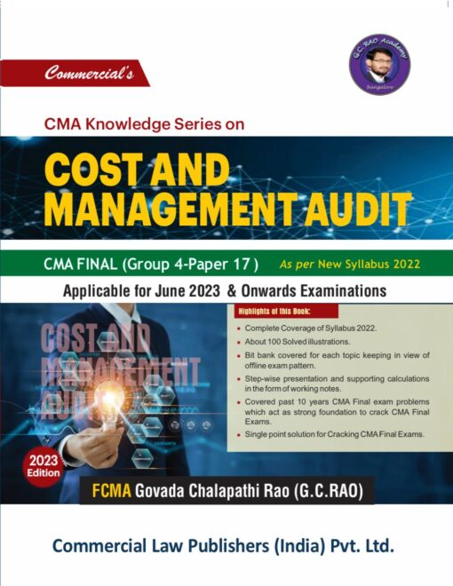 Commercial's Cost and Management Audit by CMA G.C. Rao for June 2023 Exam