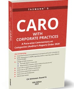 Taxmann's CARO with Corporate Practices by Srinivasan Anand G - 10th Edition 2023