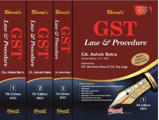 Bharat's GST Law & Procedure (Set of 3 Vols) by Ashok Batra - 7th Edition 2023