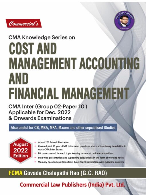 Commercial's Cost And Management Accounting And Financial Management by CMA G.C. Rao for Dec 2022 Exam