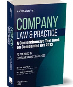 Taxmann's Company Law and Practice by G K Kapoor - 27th Edition January 2024