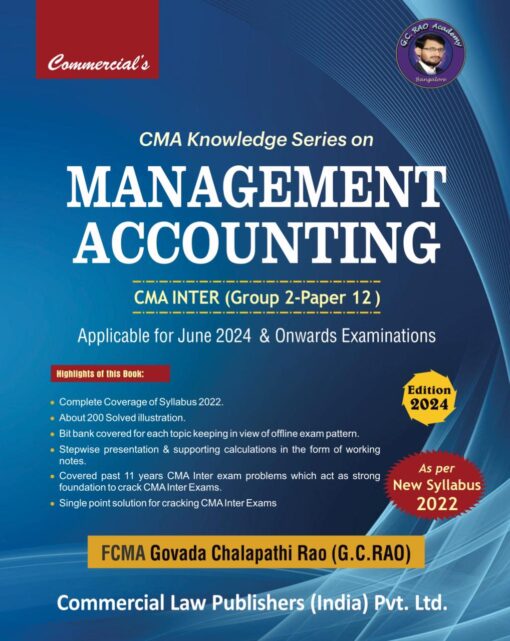 Commercial's Management Accounting by CMA G.C. Rao for June 2024 Exam
