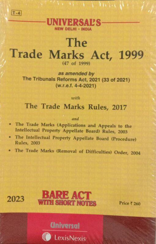 Lexis Nexis’s The Trade Marks Act, 1999 (Bare Act)