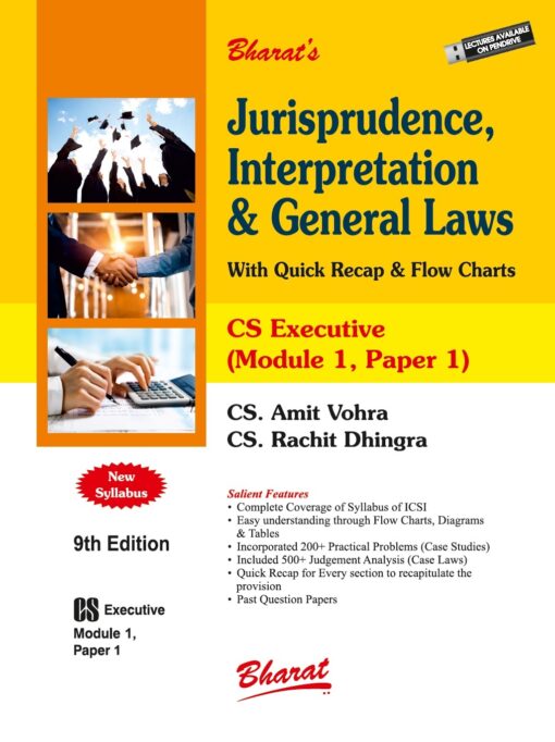 Bharat's Jurisprudence, Interpretation & General Laws by CS Amit Vohra for Dec 2023 Exams