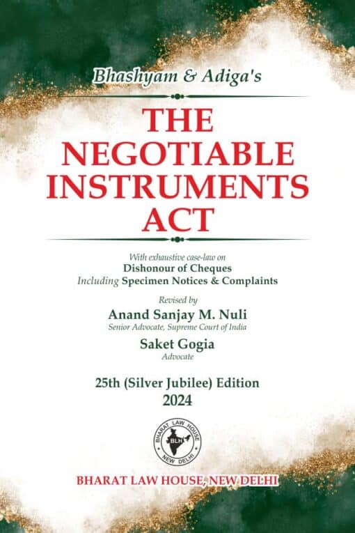 Bharat's Negotiable Instruments Act by Bhashyam & Adiga