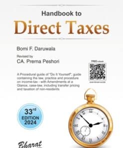 Bharat's Handbook to Direct Taxes by Bomi F. Daruwala - 33rd Edition 2024