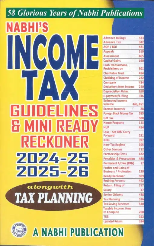 Nabhi’s Income Tax Guidelines & Mini Ready Reckoner 2024-25 & 2025-26