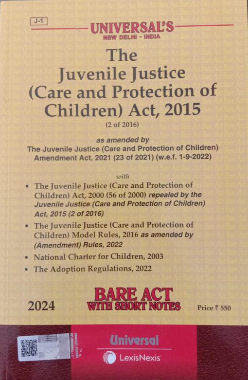 Lexis Nexis’s Juvenile Justice (Care and Protection of Children) Act, 2015 (Bare Act) - 2024 Edition