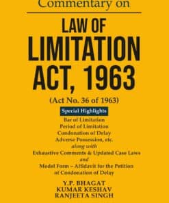Whitesmann's Commentary on Law of Limitation Act, 1963 by Y.P. Bhagat - 1st Edition 2023