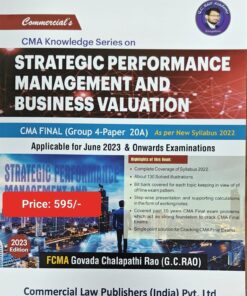 Commercial's Strategic Performance Management and Business Valuation by CMA G.C. Rao for June 2023 Exam