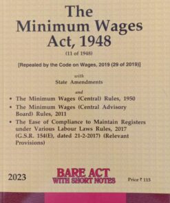 Lexis Nexis’s The Minimum Wages Act, 1948 (Bare Act) - 2023 Edition