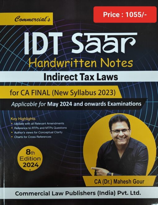 Commercial's IDT SAAR - Handwritten Notes - Indirect Tax Laws by Mahesh Gour for May 2024