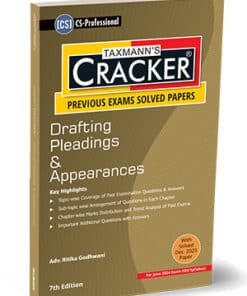 Taxmann's Cracker - Drafting Pleadings & Appearances by Ritika Godhwani for June 2024