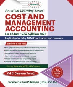 Commercial's Practical Learning Series - Cost and Management Accounting by G. Sekar for May 2024
