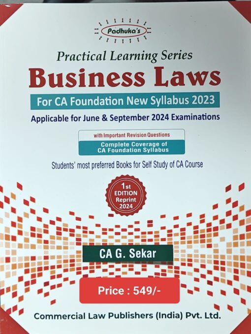 Commercial's Practical Learning Series - Business Laws by G. Sekar for September 2024