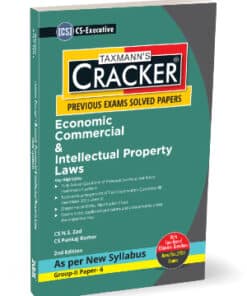 Taxmann's Cracker - Economic Commercial & Intellectual Property Laws (ECIPL | EC & IPL) by N.S Zad for June 2024