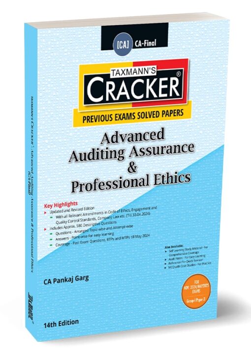 Taxmann's Cracker - Advanced Auditing Assurance & Professional Ethics (Audit) by Pankaj Garg for Nov 2024 Exams