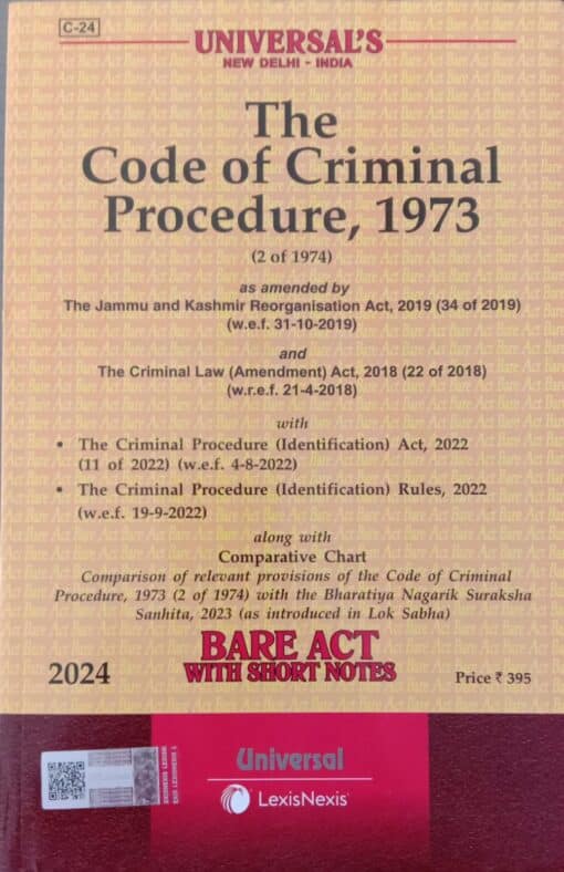 Lexis Nexis’s Code of Criminal Procedure, 1973 (Bare Act) - 2024 Edition