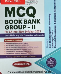 Commercial's MCQ Book Bank for CA Inter Group II by G Sekar for May 2024 Exam