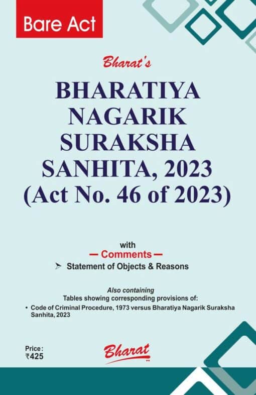 Bharat’s Bharatiya Nagarik Suraksha Sanhita, 2023 (Bare Act) - 1st Edition 2024