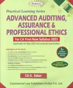 Commercial's Practical Learning Series - Advanced Auditing, Assurance & Professional Ethics by G Sekar for May 2024 Exam
