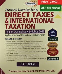 Commercial's Practical Learning Series - Direct Taxes and International Taxation by G Sekar for May 2024 Exam