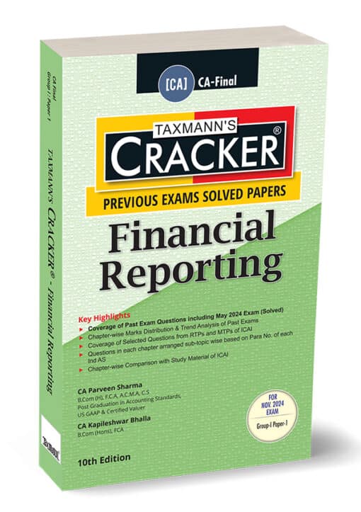 Taxmann's Cracker - Financial Reporting by Parveen Sharma for Nov 2024 Exams