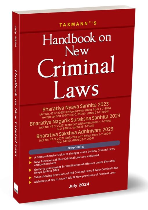 Taxmann's Handbook on New Criminal Laws - Edition July 2024