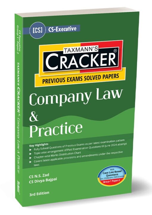 Taxmann's Cracker - Company Law & Practice by N S Zad for Dec 2024 Exams