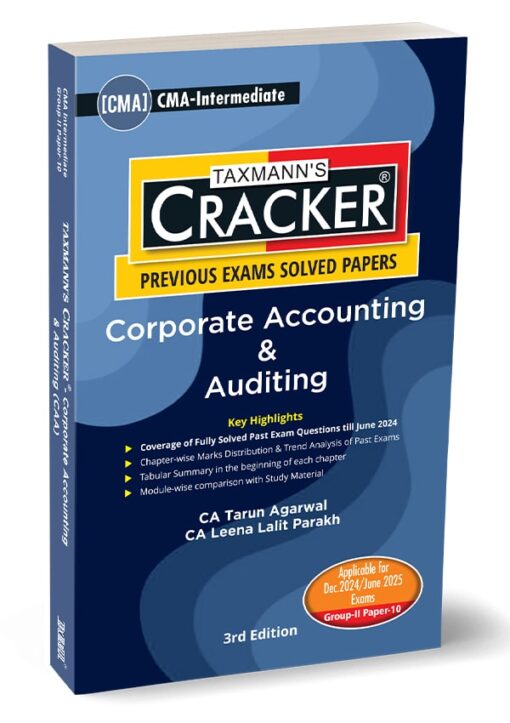 Taxmann's Cracker - Corporate Accounting & Auditing (CAA) by Tarun Agarwal for Dec 2024