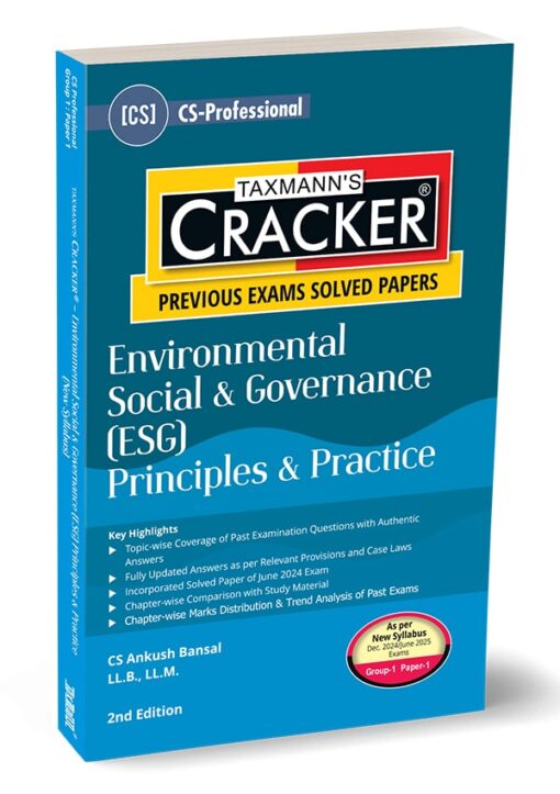 Taxmann's Cracker - Environmental Social Governance (ESG) by Ankush Bansal for Dec 2024